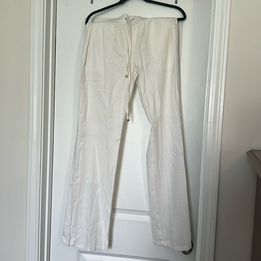 Cream colored linen pant
